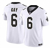 Men & Women & Youth New Orleans Saints #6 Willie Gay White 2023 F.U.S.E. Vapor Limited Football Stitched Jersey